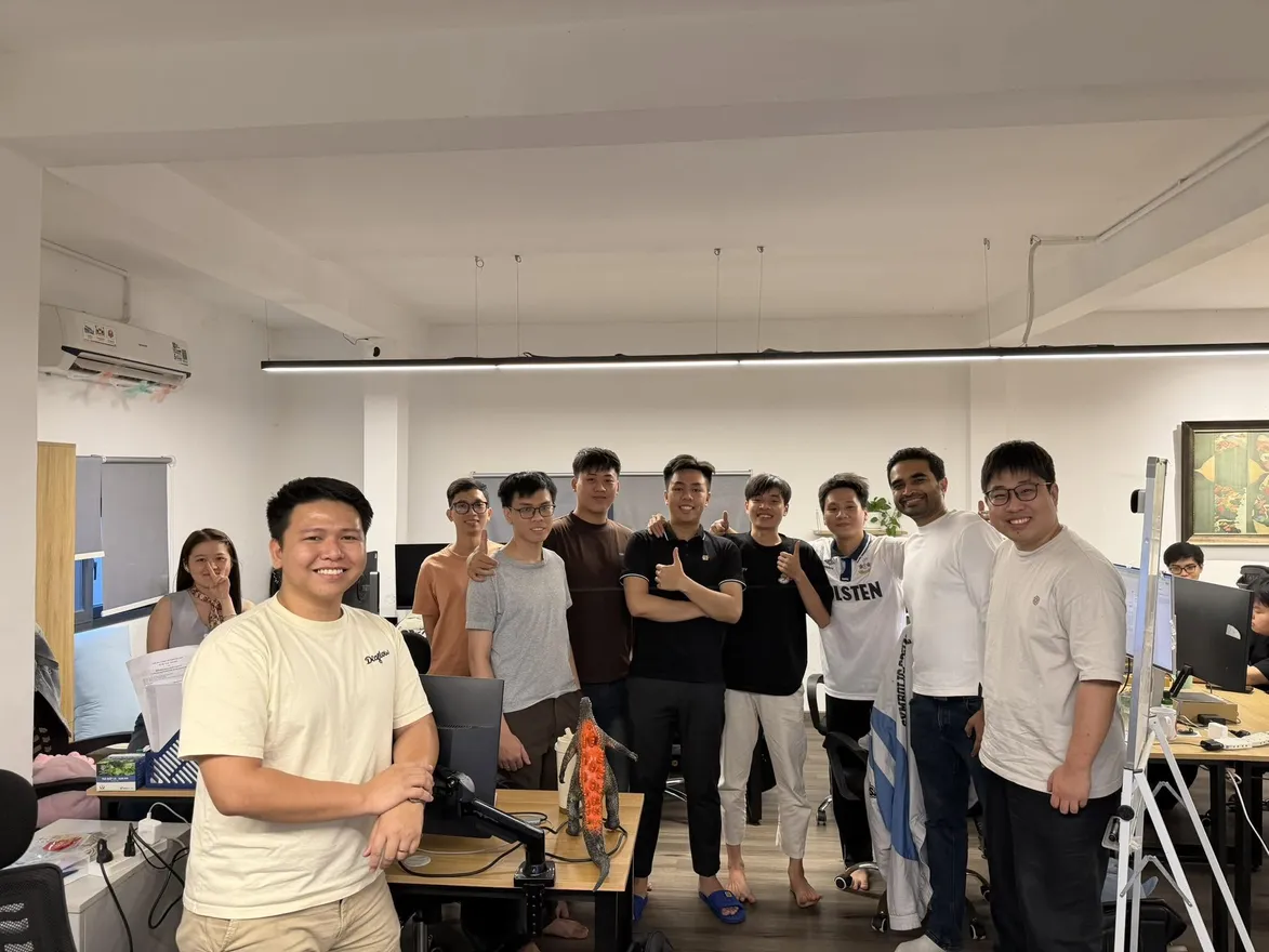 Engineers gathered for a standup